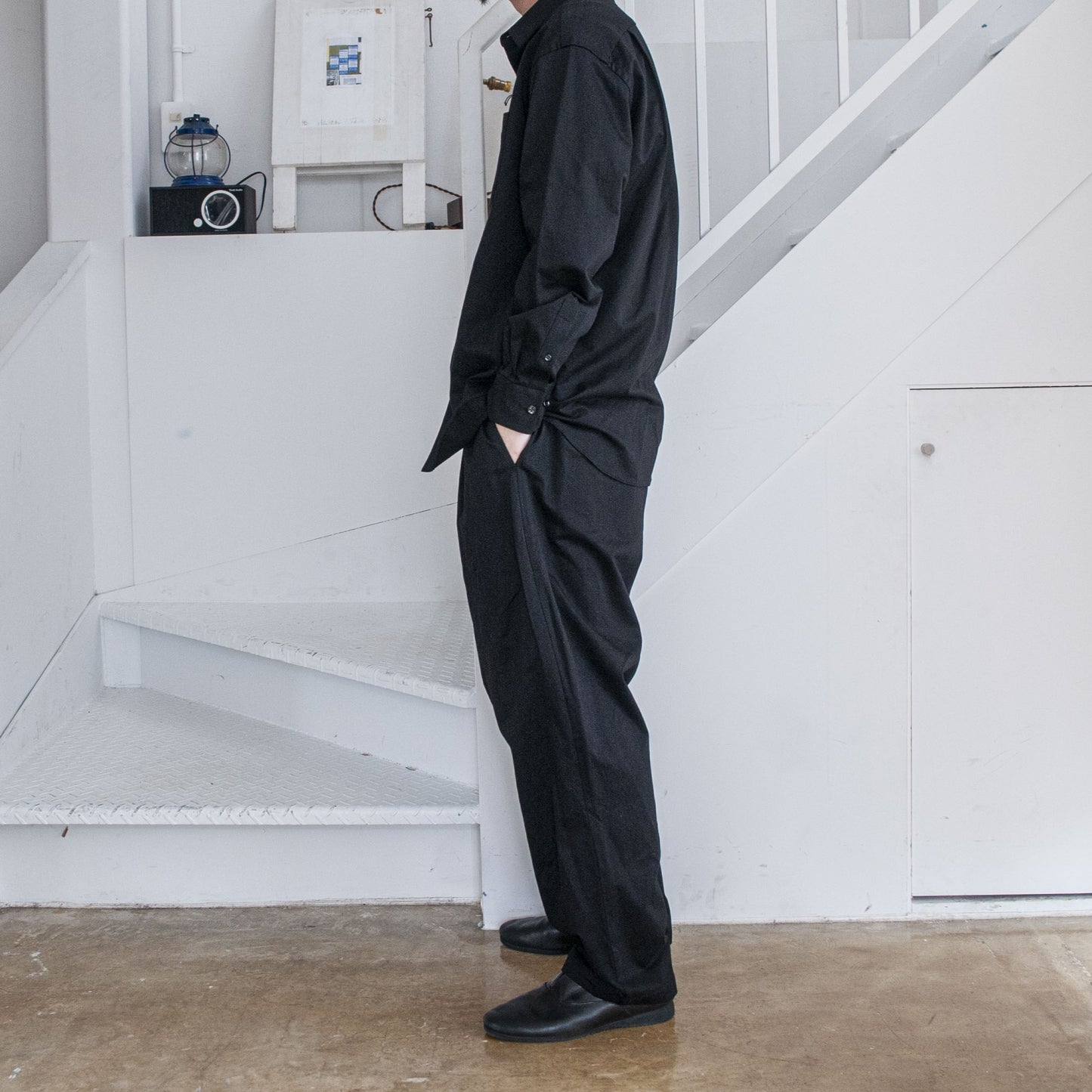 DOUBLE PLEATED WIDE EASY PANTS 36G SUPER HIGH GAUGE JERSEY