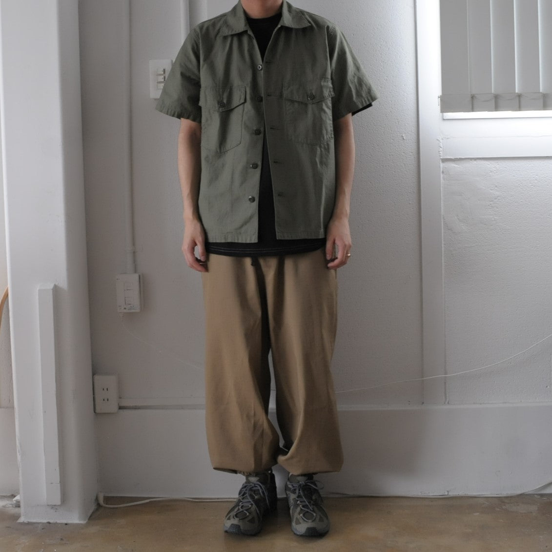 S/S FATIGUE SHIRT - BACK SATEEN OLIVE