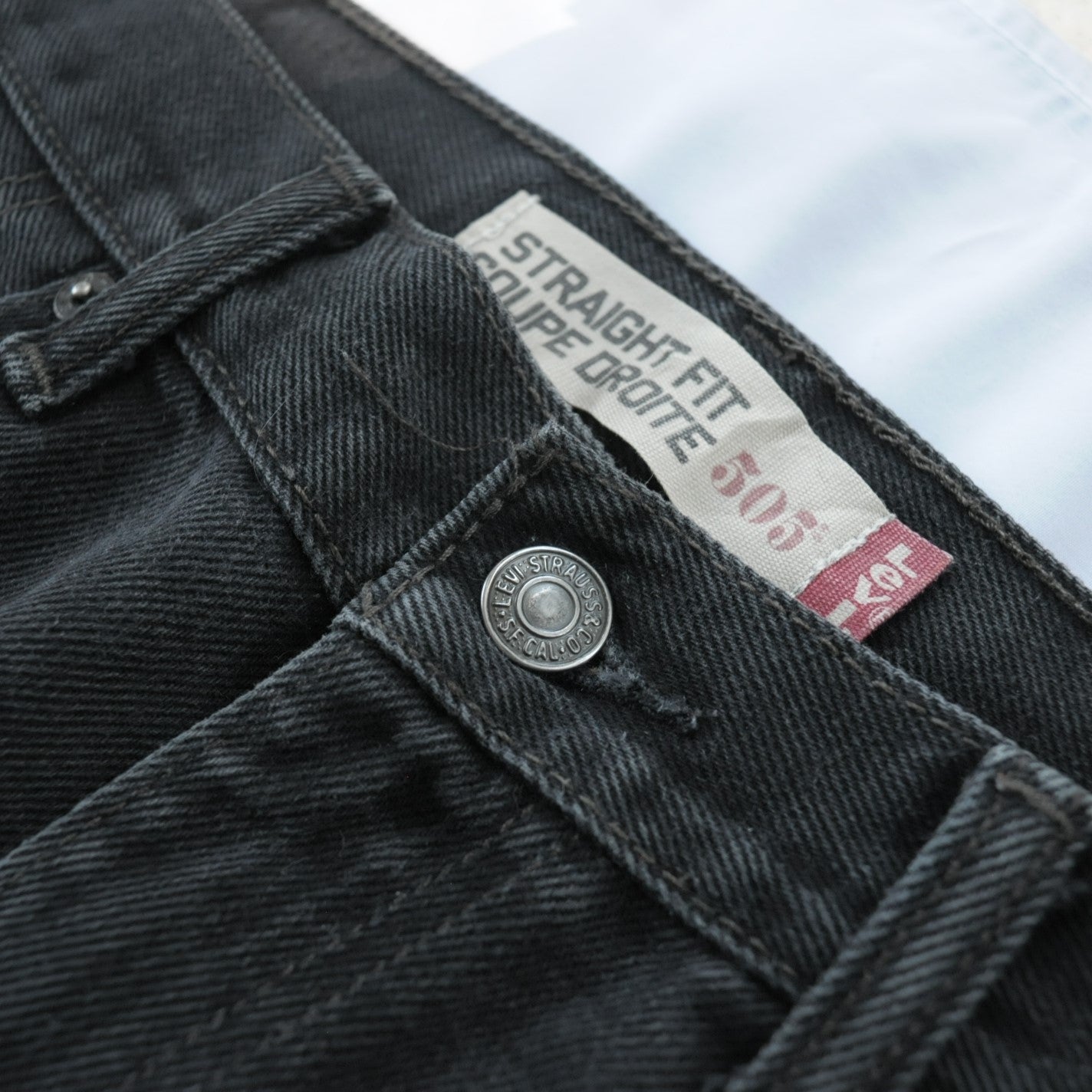 505 Black Denim