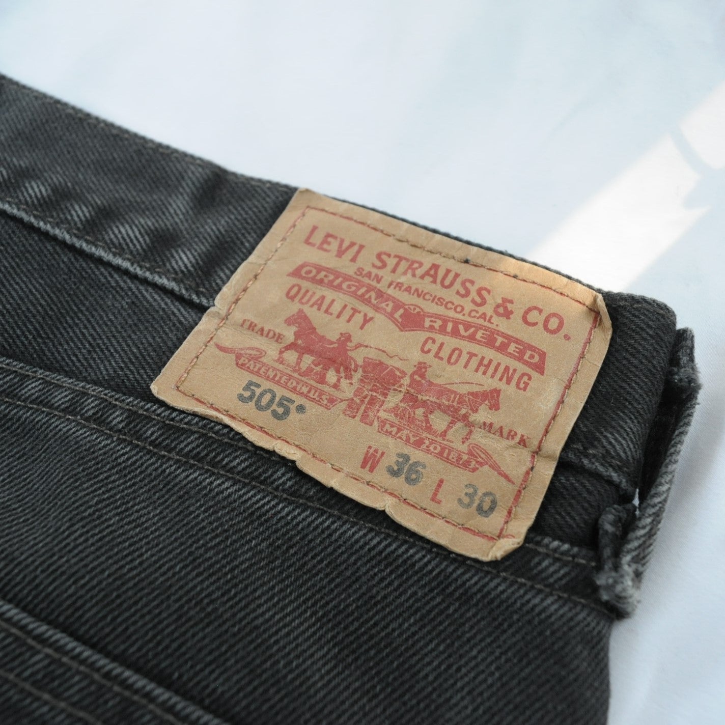 505 Black Denim