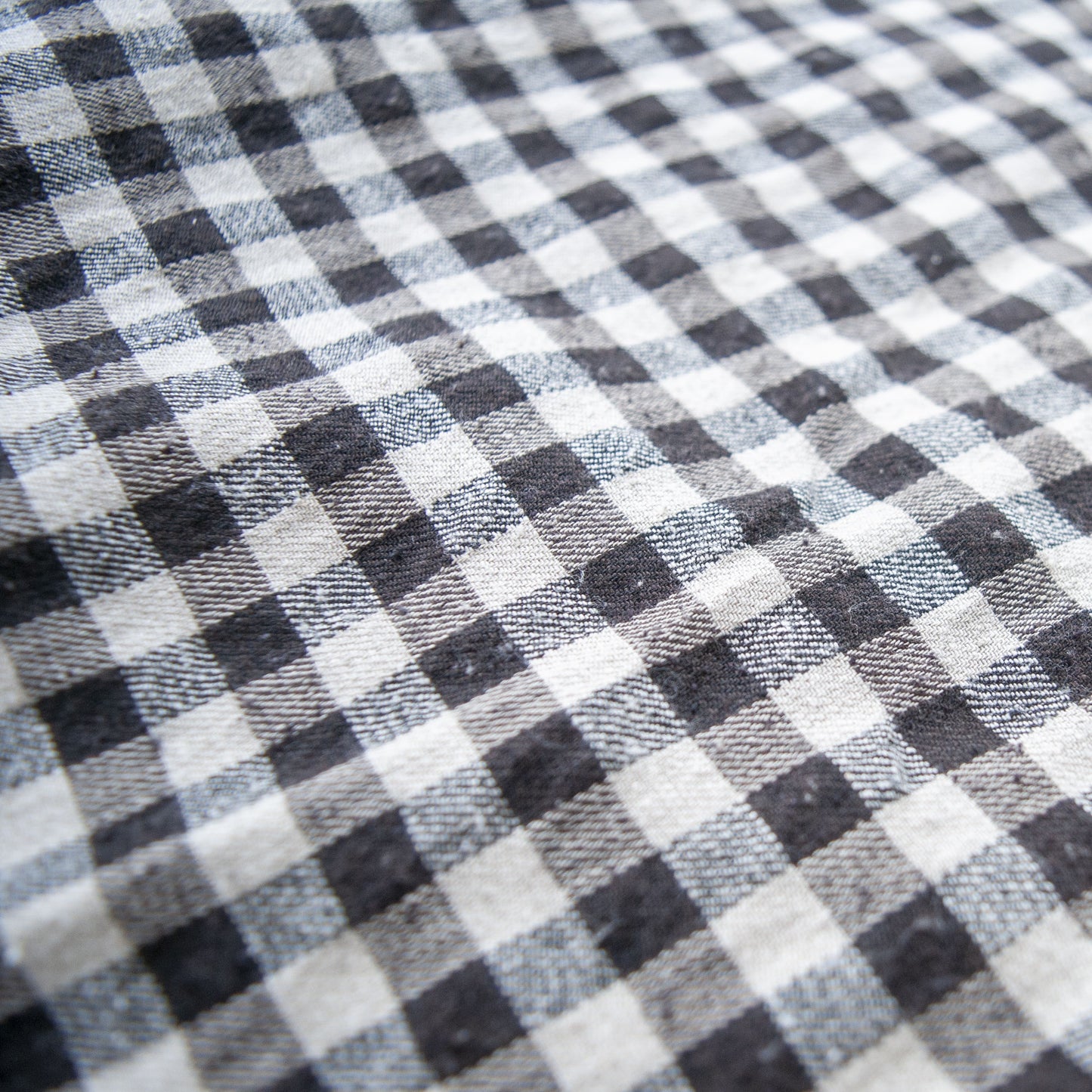 BAGGY EASY PANTS LINEN×COTTON×SILK GINGHAM CHECK