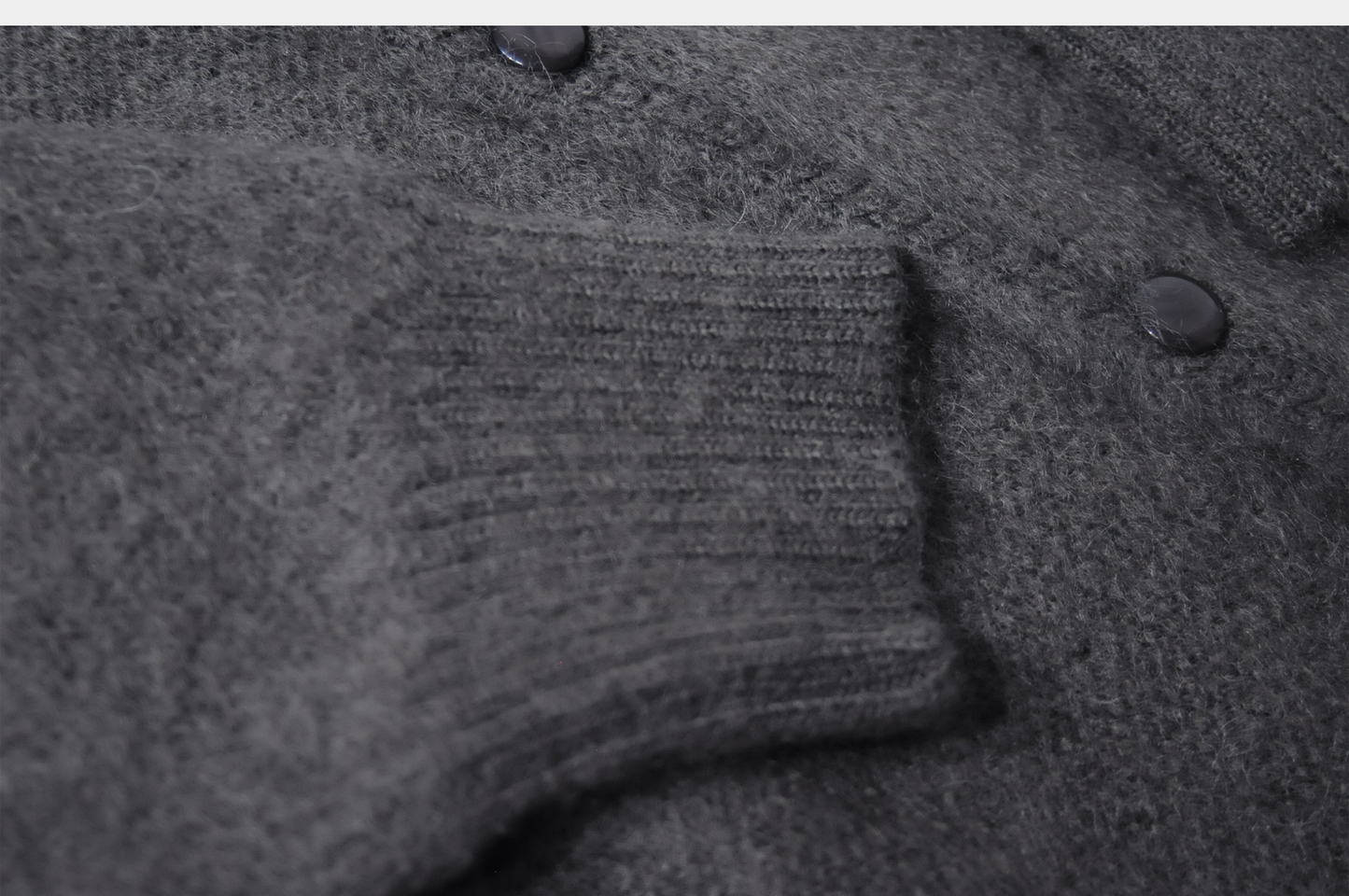 Mohair Cardigan Solid Charcoal